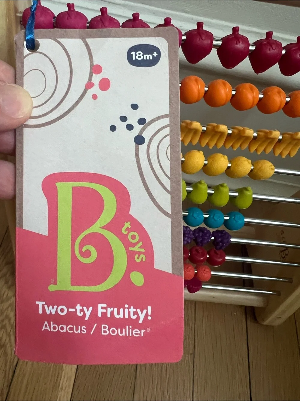 B Toys | Wooden Fruit Abacus Counting Toy - 18+ months - NWT